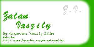 zalan vaszily business card